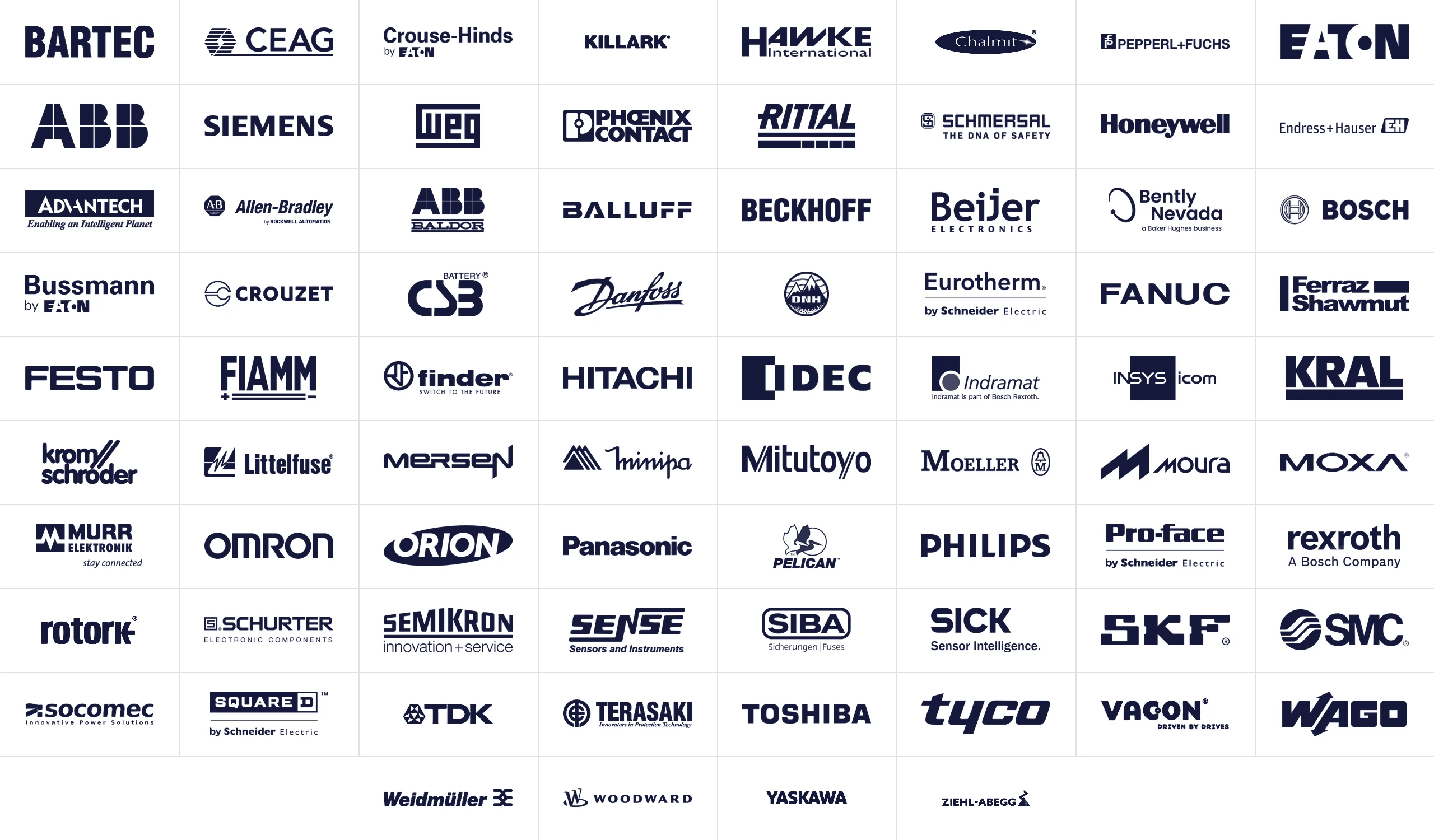 Marcas de fabricantes fornecidas pela BRADISA